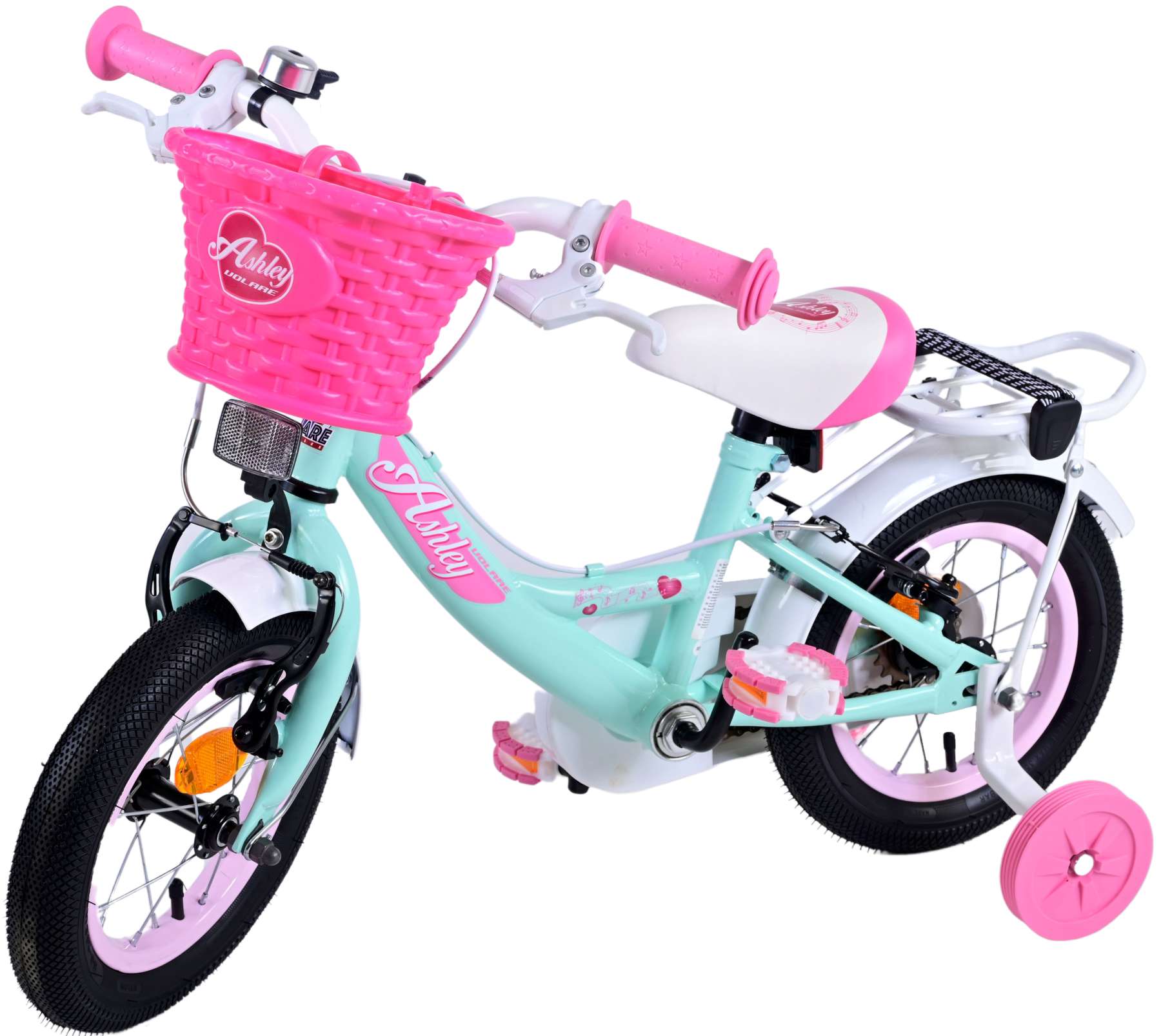 TPFSports Ashley Kinderfahrrad - Mädchen - 12 Zoll - Rücktritt + Handbremse - Weiß