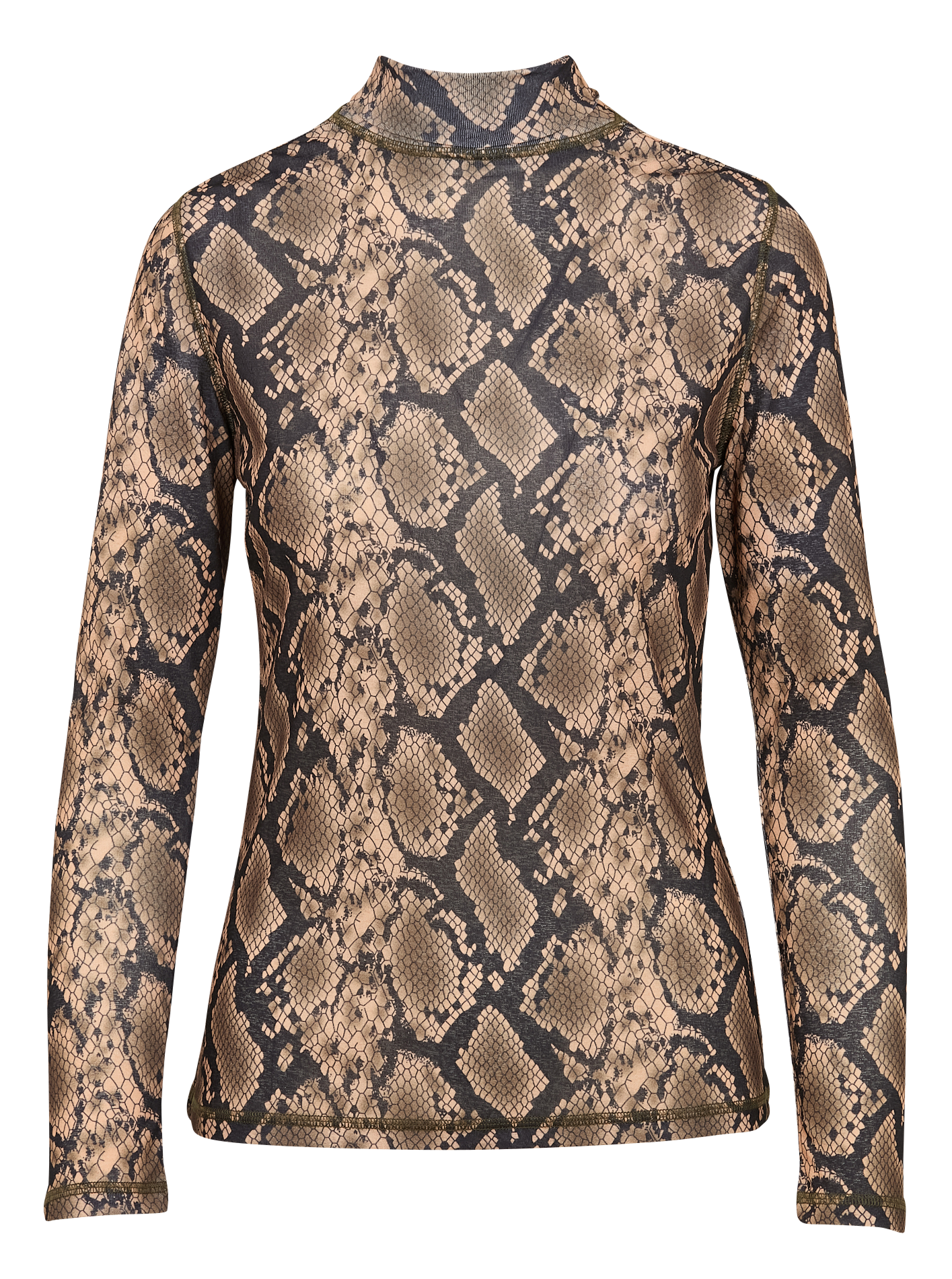 MANECH - Tee-shirt droit à col montant | Beige