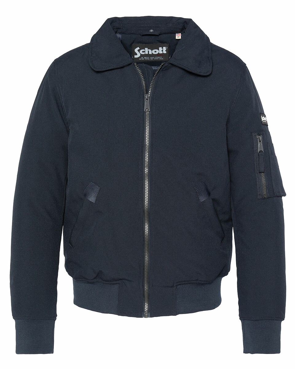 Jaqueta SCHOTT com gola removível, jaqueta bomber, estilo aeronáutico