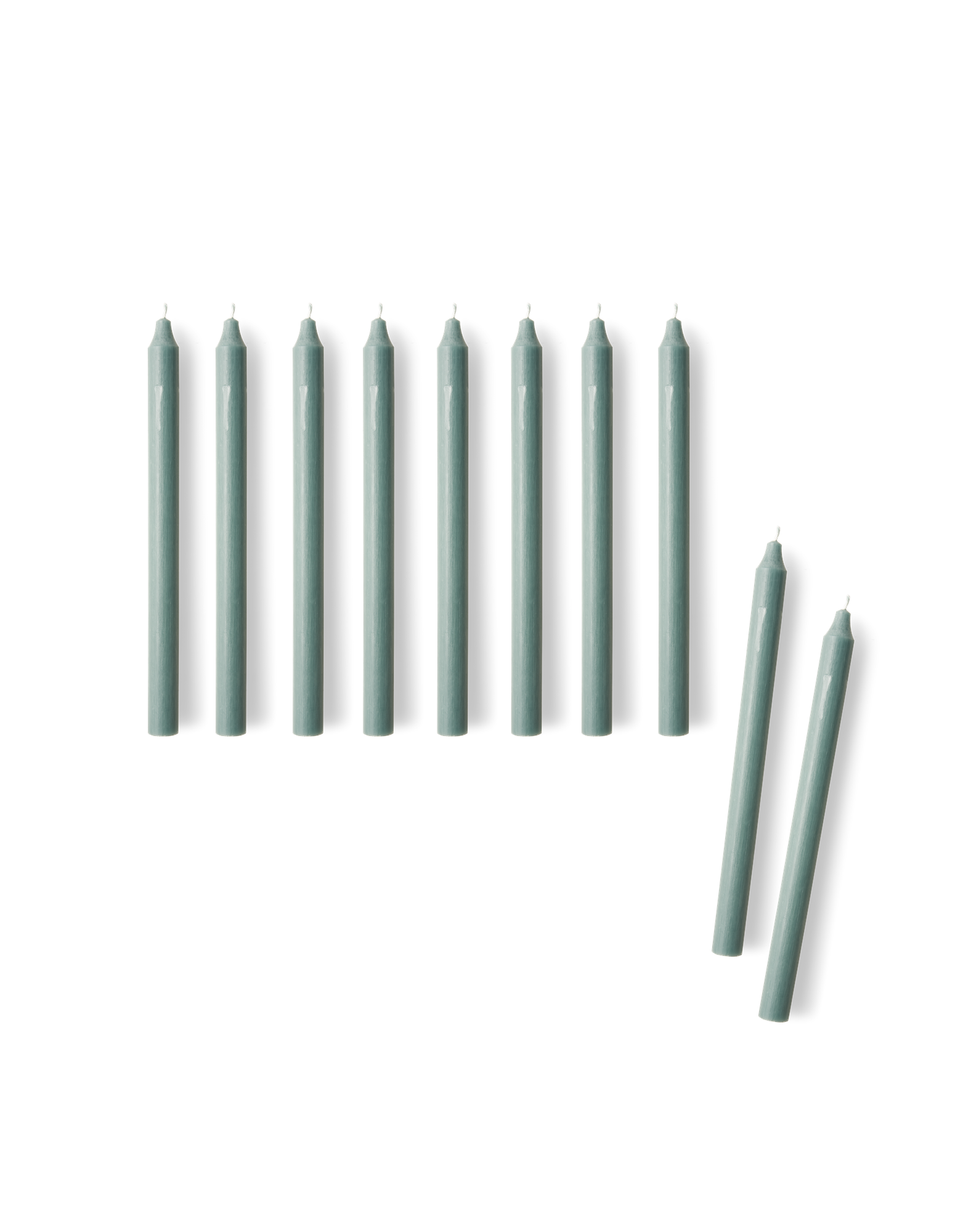 Stagelys 29 cm 10-pak | Paraffin. 29 cm. 10 stk. | Sage Green