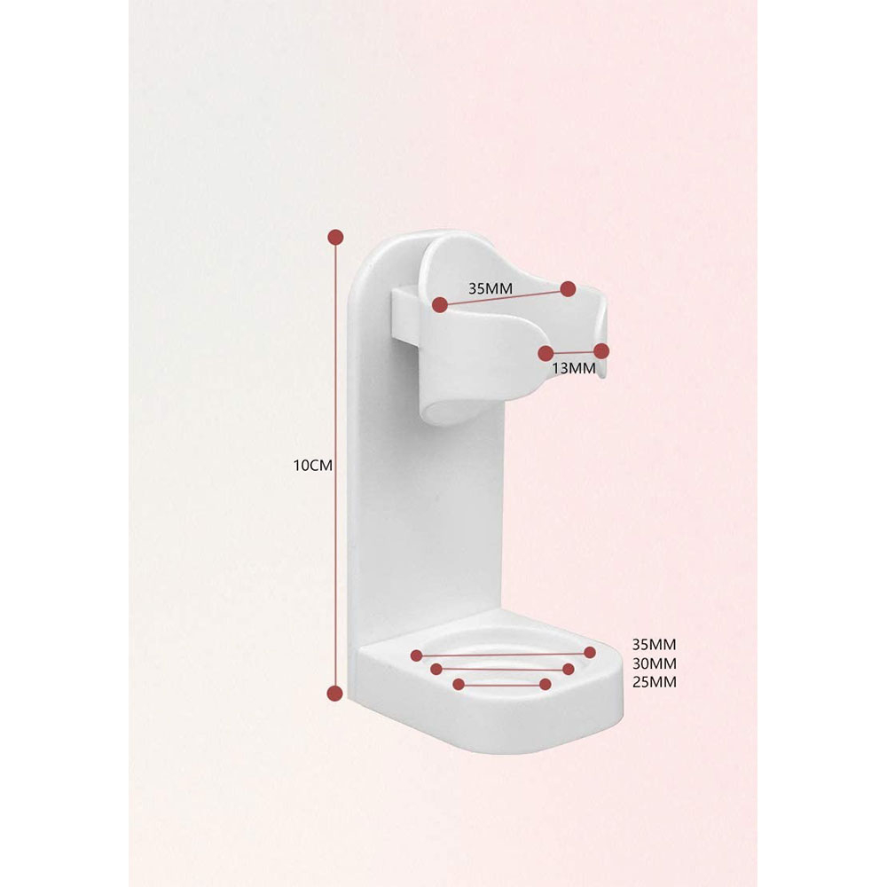 (2er Set) Selbstklebende Universal Halterung für Elektrische Zahnbürste Wandhalterung Organizer - Weiss
