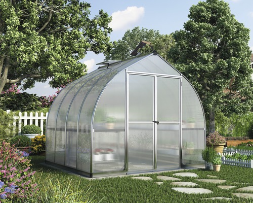Palram Kas – Canopia Bella 8x8 Dubbelwandige Polycarbonaat Panelen 6 mm 244 x 244 cm Aluminium