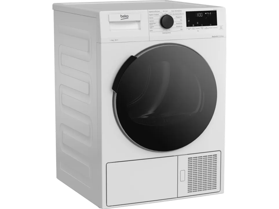 Beko DHC946GX - Tørremaskine - bredde: 59.7 cm - dybde: 59.9 cm - højde: 84.6 cm - frontbetjening - hvid