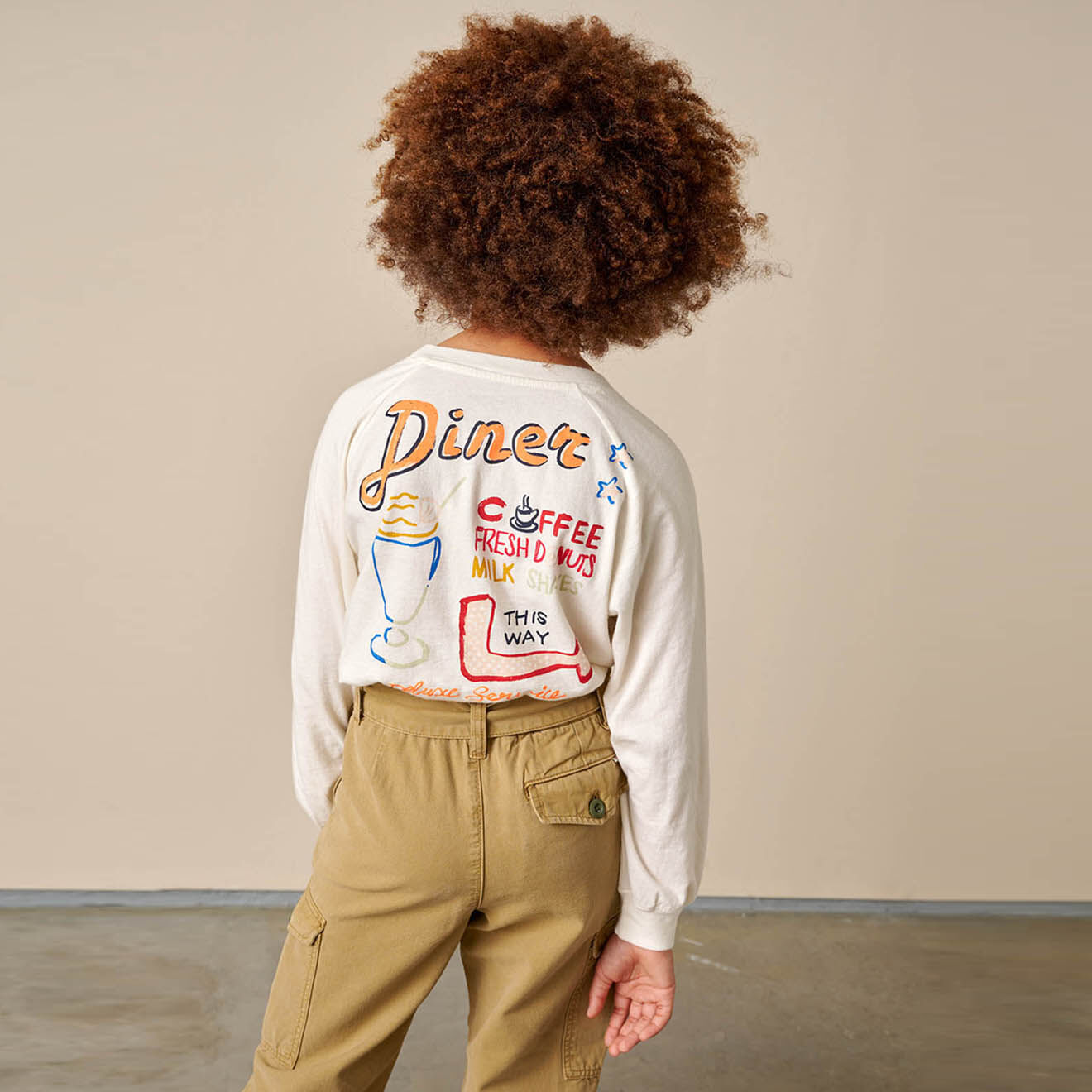 Bellerose T-Shirt Azu en Coton vintage blanc