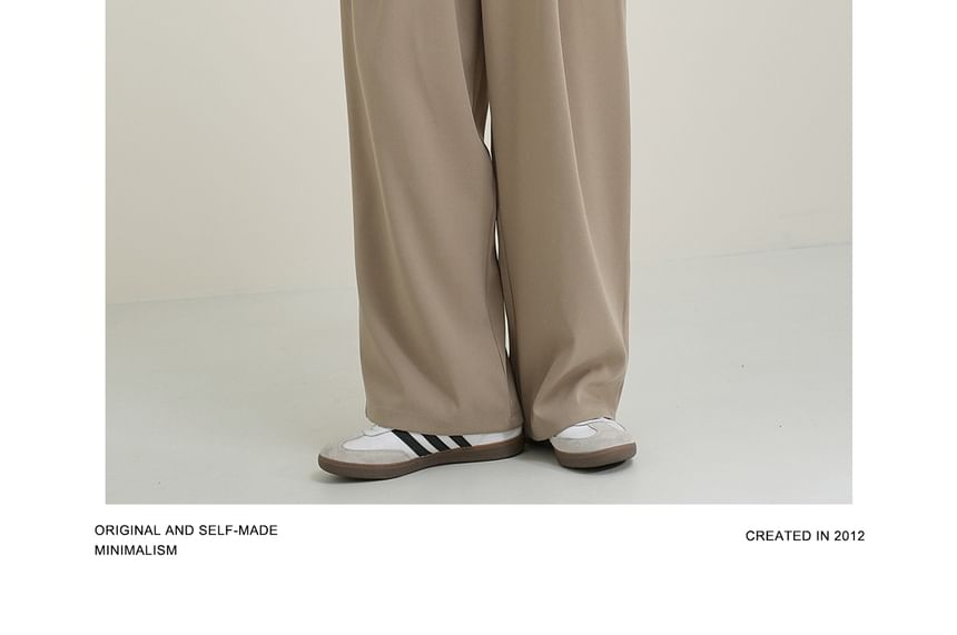 DAZO Studios - Mid Rise Plain Wide Leg Dress Pants