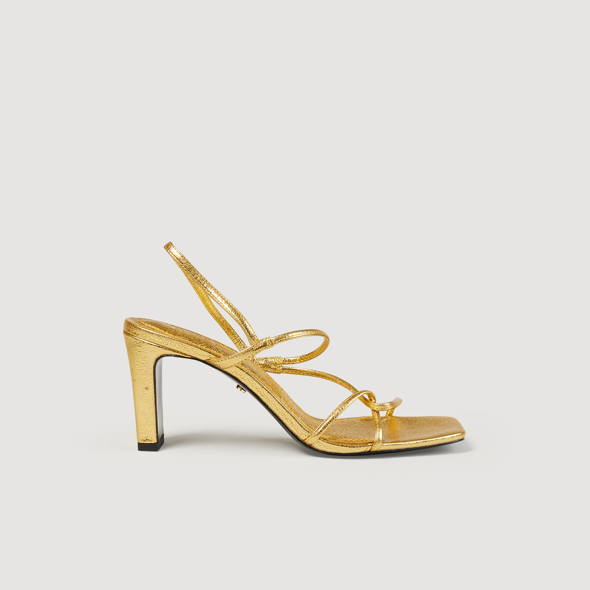Sandales en cuir embosse