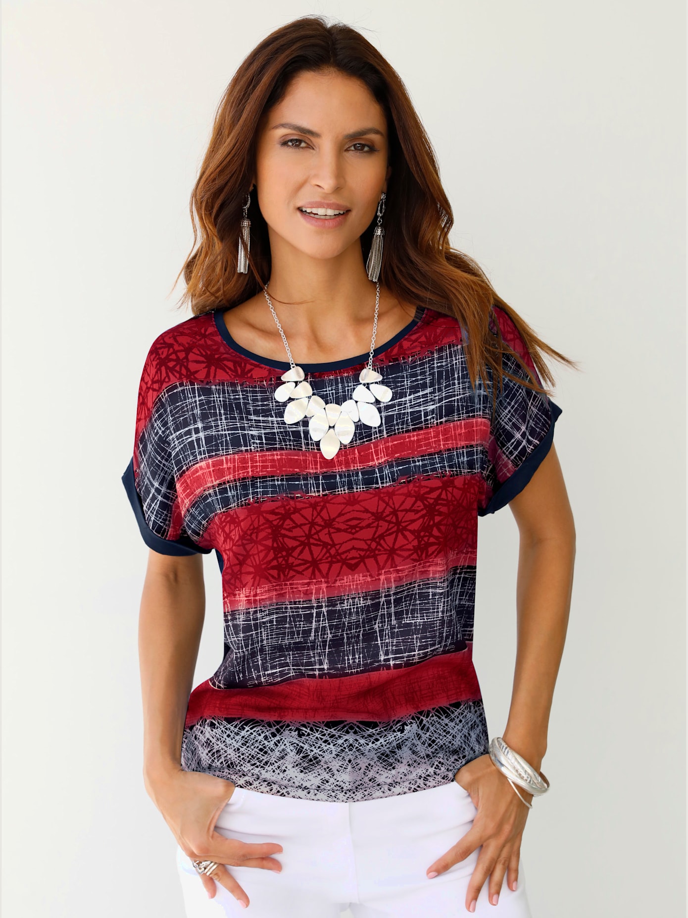 T-shirt tendance à multiples motifs