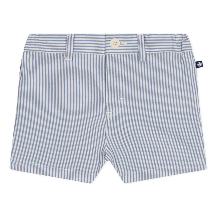 Petit Bateau Short Mascara Seersucker | Bleu