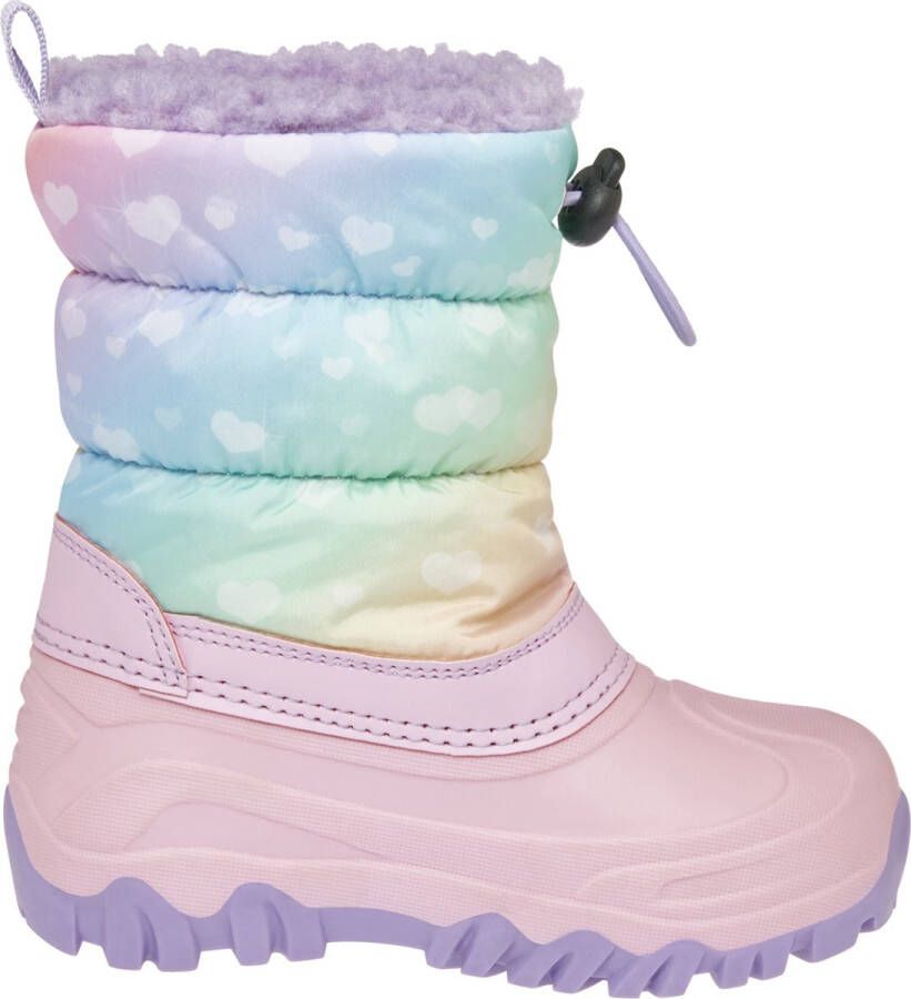PLAYSHOES Snowboots 'Regenbogen' blauw groen sering oudroze