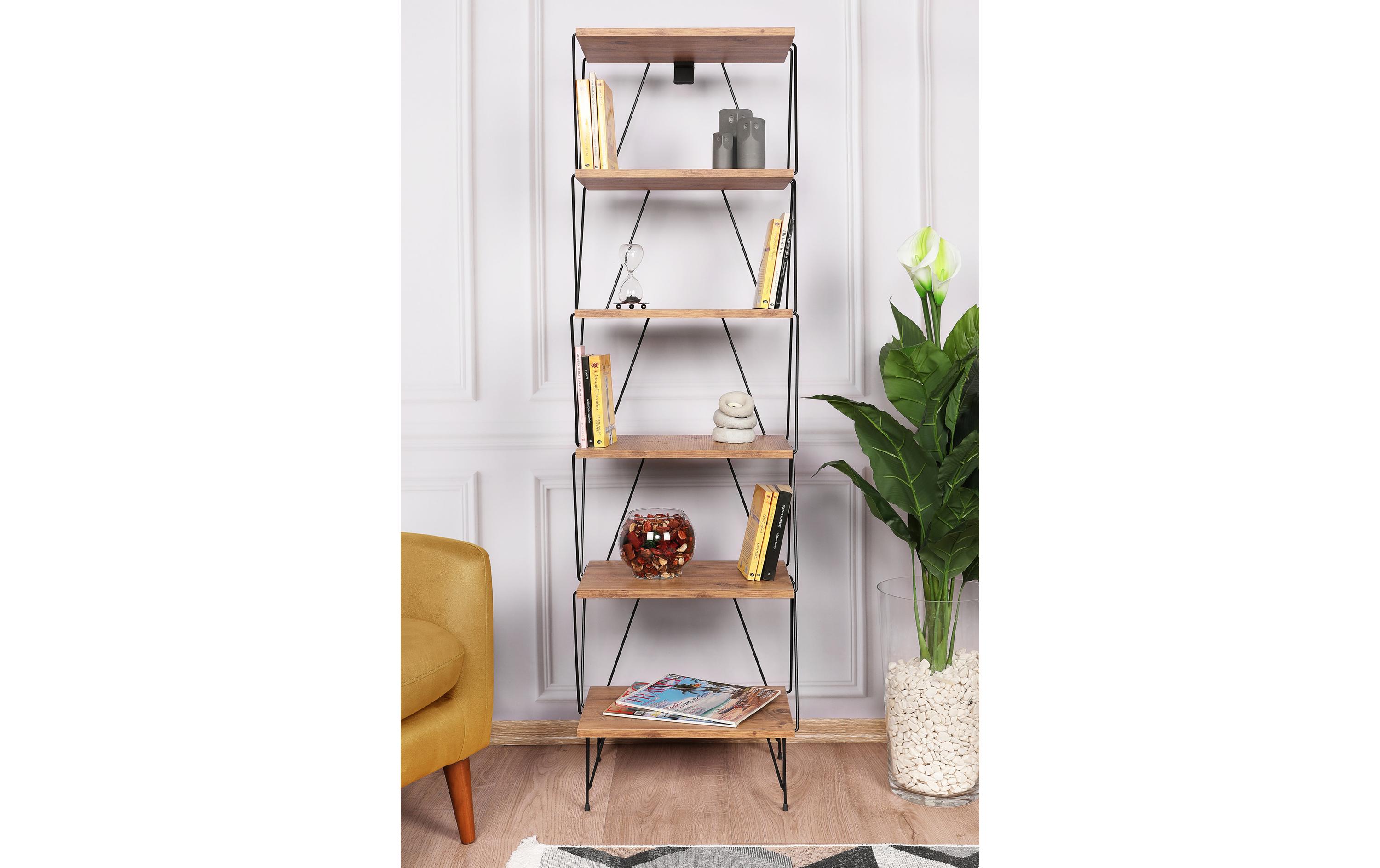 Regal Balaban 48 x 165 x 31 cm, BraunBücherregal