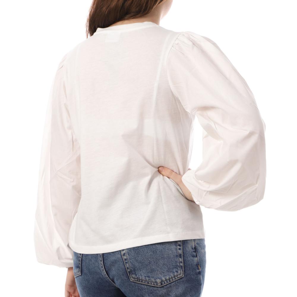Vila T-Shirt Manches Longues Ecru Femme Vila Daya