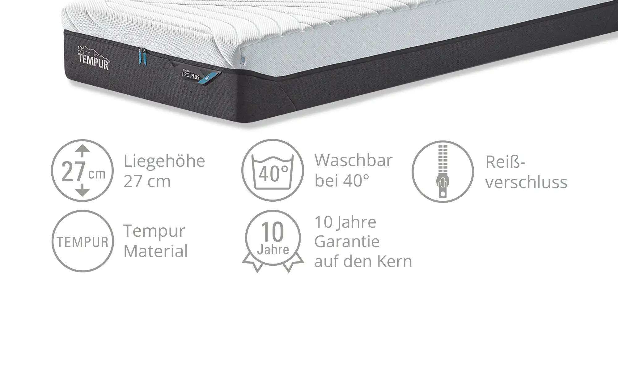 TEMPUR Viscoschaummatratze Soft Pro Plus CoolQuilt