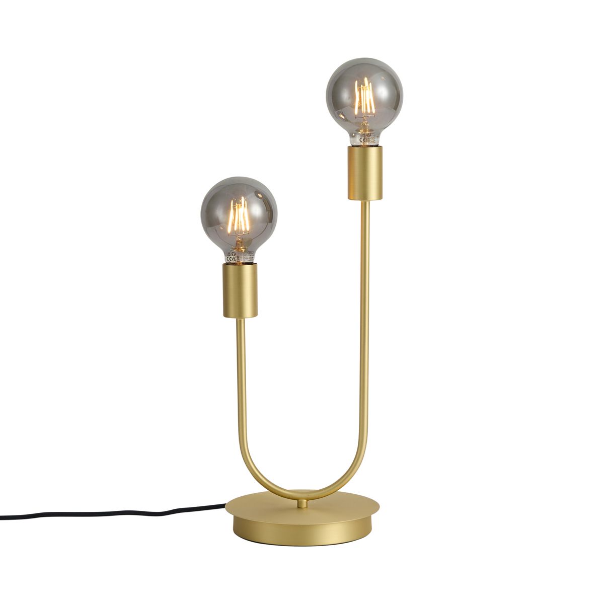 Art Deco tafellamp messing 2-lichts - Tuning