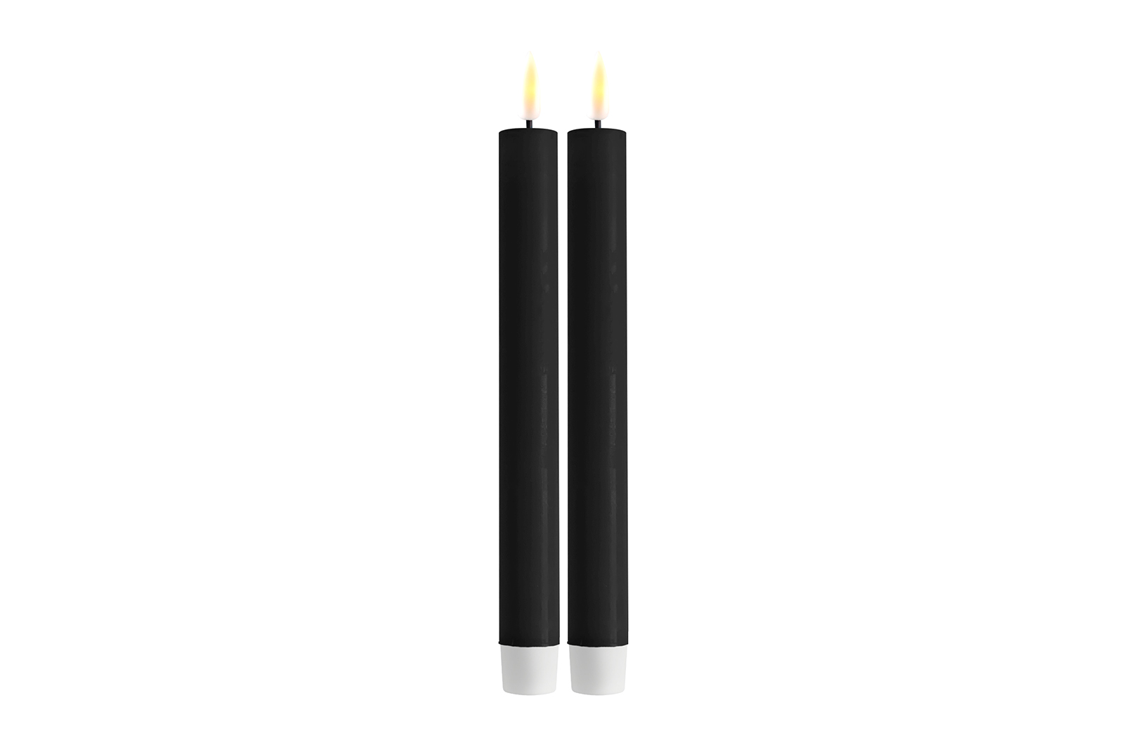 Real Flame kronelys 2pk Sort stearin. H24 cm