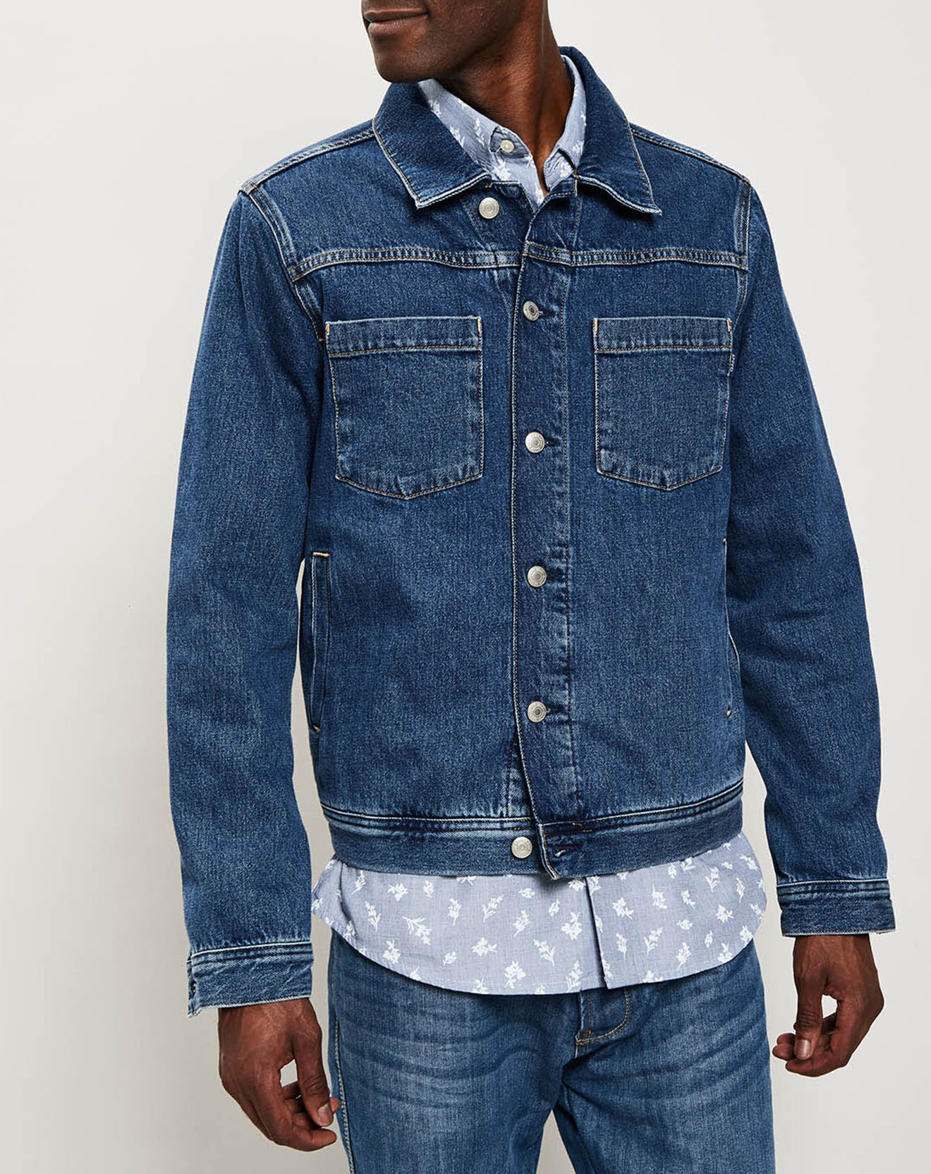 Gant Veste en Jean bleu indigo