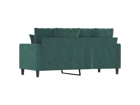 Canapé à 2 places Vert foncé 140 cm Velours