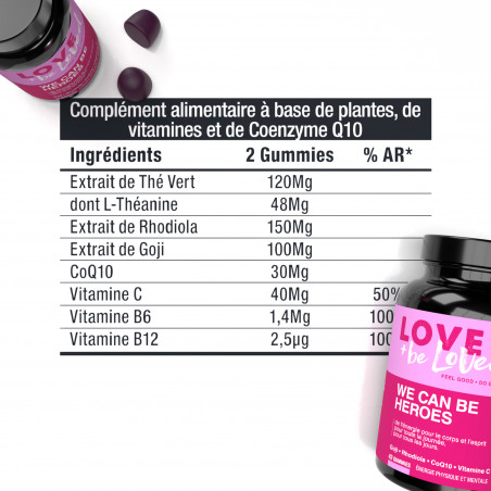 Love and be Loved Gummies Energie Physique et Mentale 9 semaines