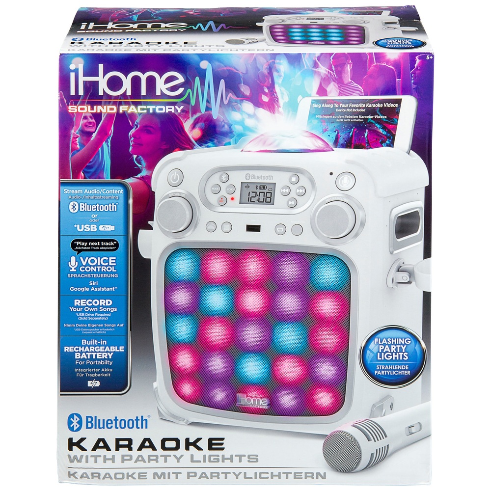 iHome Sound Factory Deluxe Karaoke-Maschine iSF-26 Weiß