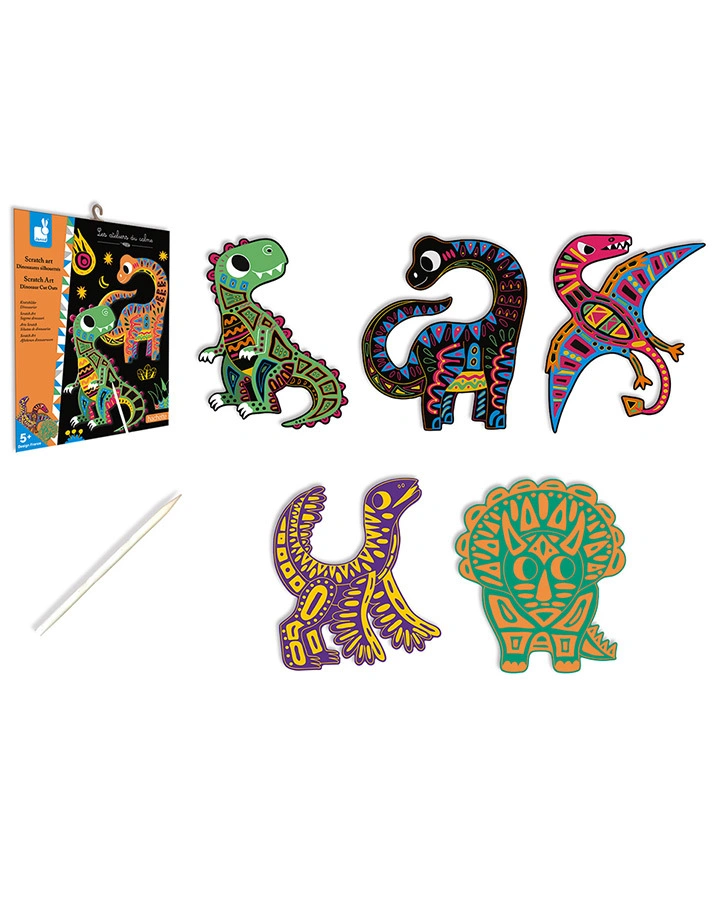 Kratzbilder DINOSAURIER 5er-Set