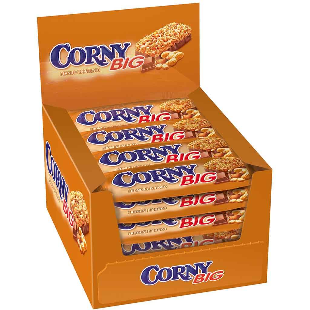 24x CORNY Big Erdnuss Schoko á 50g=1200g MHD:15.7.25