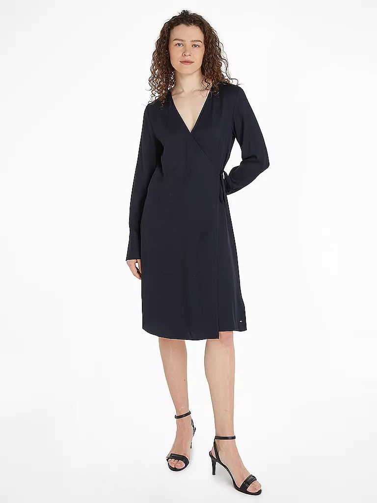 TOMMY HILFIGER Wickelkleid dunkelblau