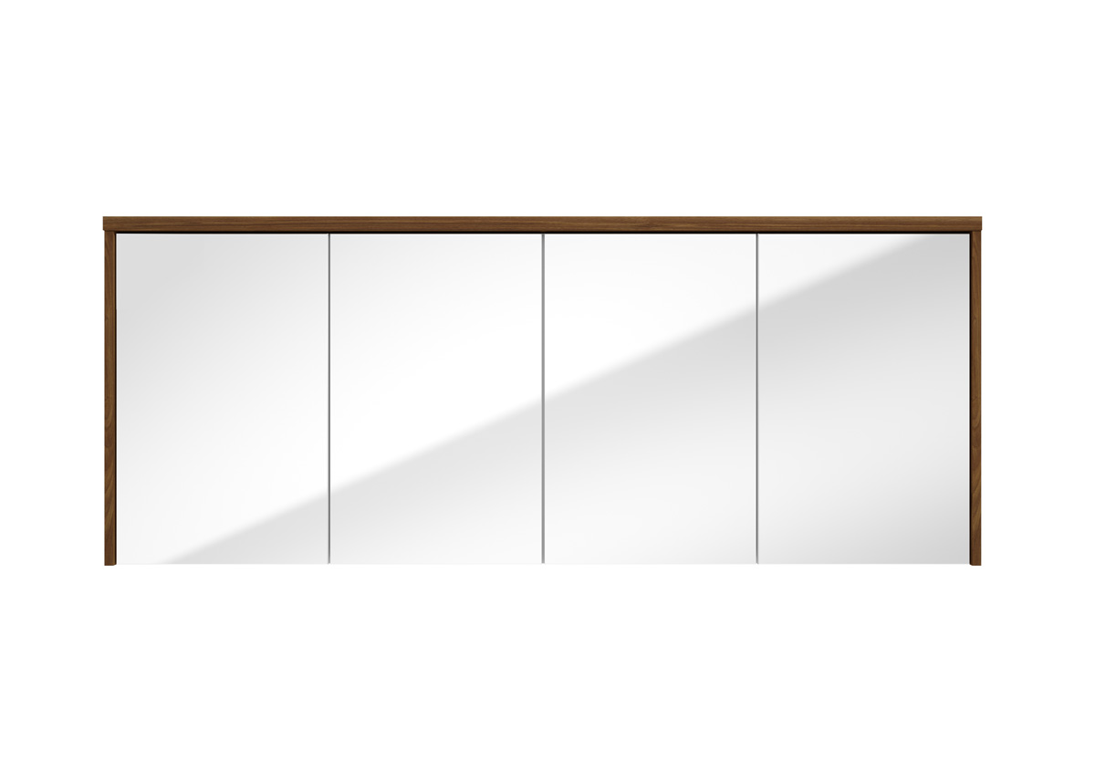 Fontana Basic spiegelkast 157cm met 4 deuren walnoot