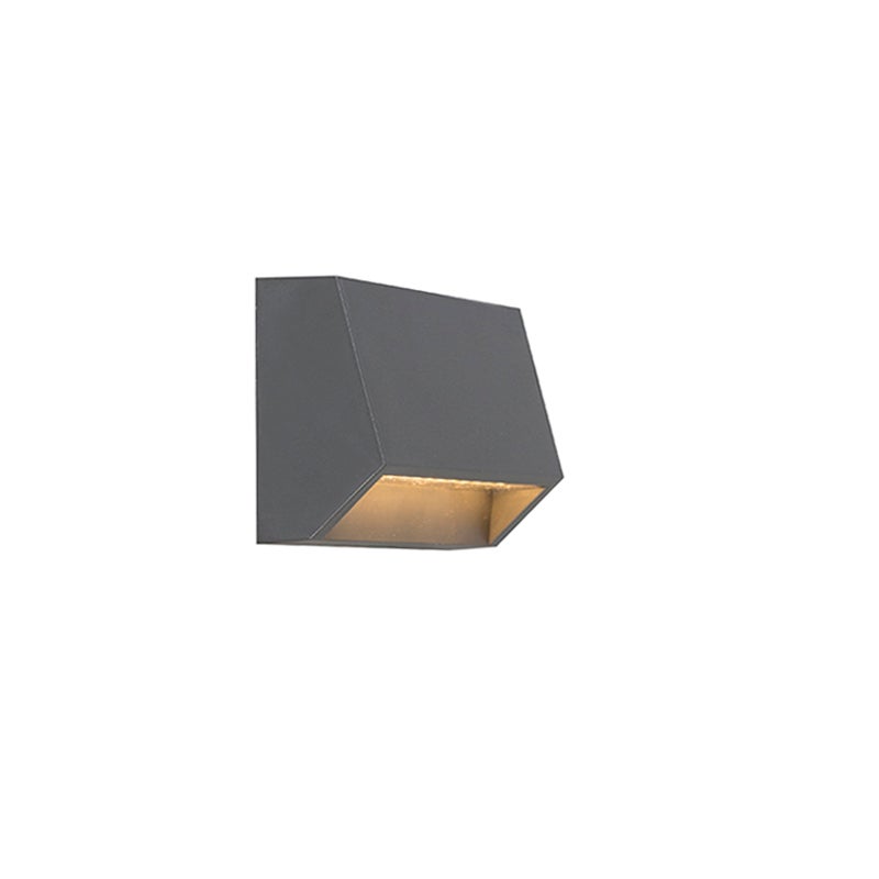 Moderne buitenwandlamp, donkergrijs, incl. LED, IP54 - Zandsteen 1