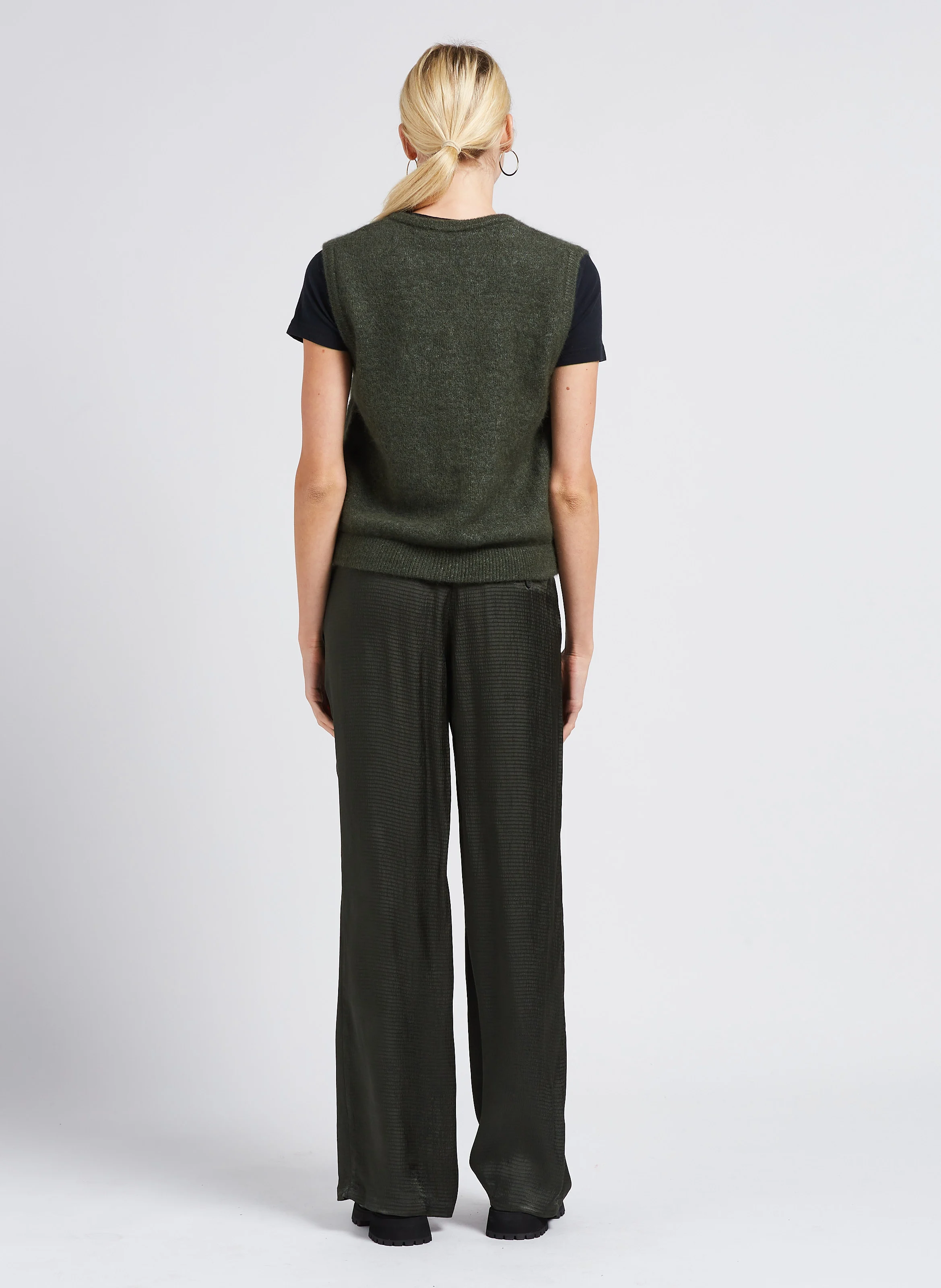 GAMIPY - Tee-shirt court col rond en coton | Noir