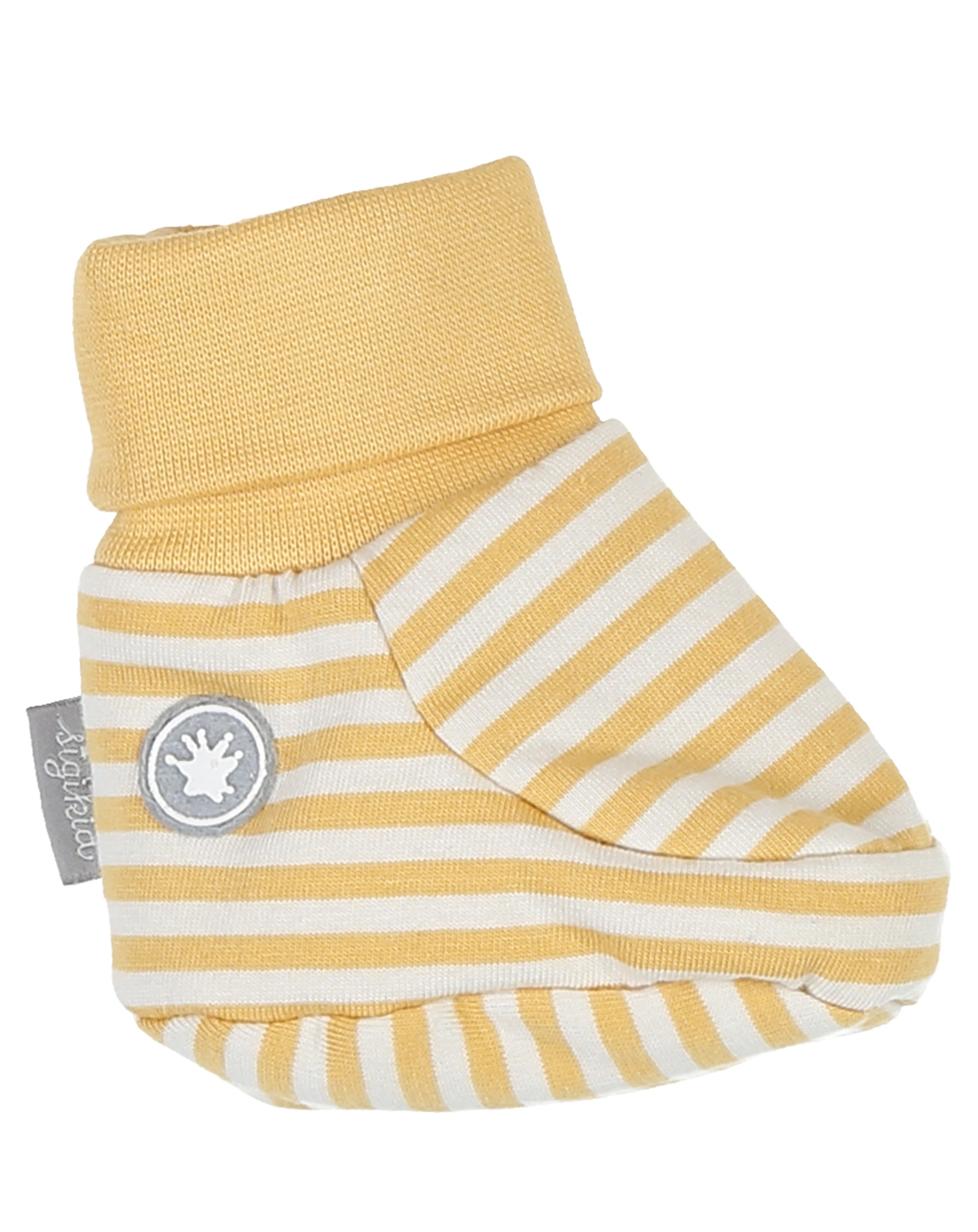 Babyschuhe BABY HASE gestreift in gelb