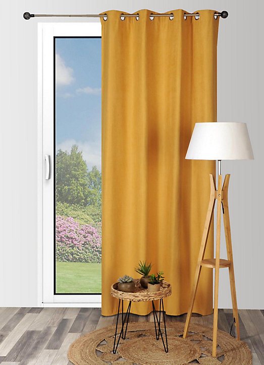 Rideau thermique suède l.140 x H.240 cm ocre