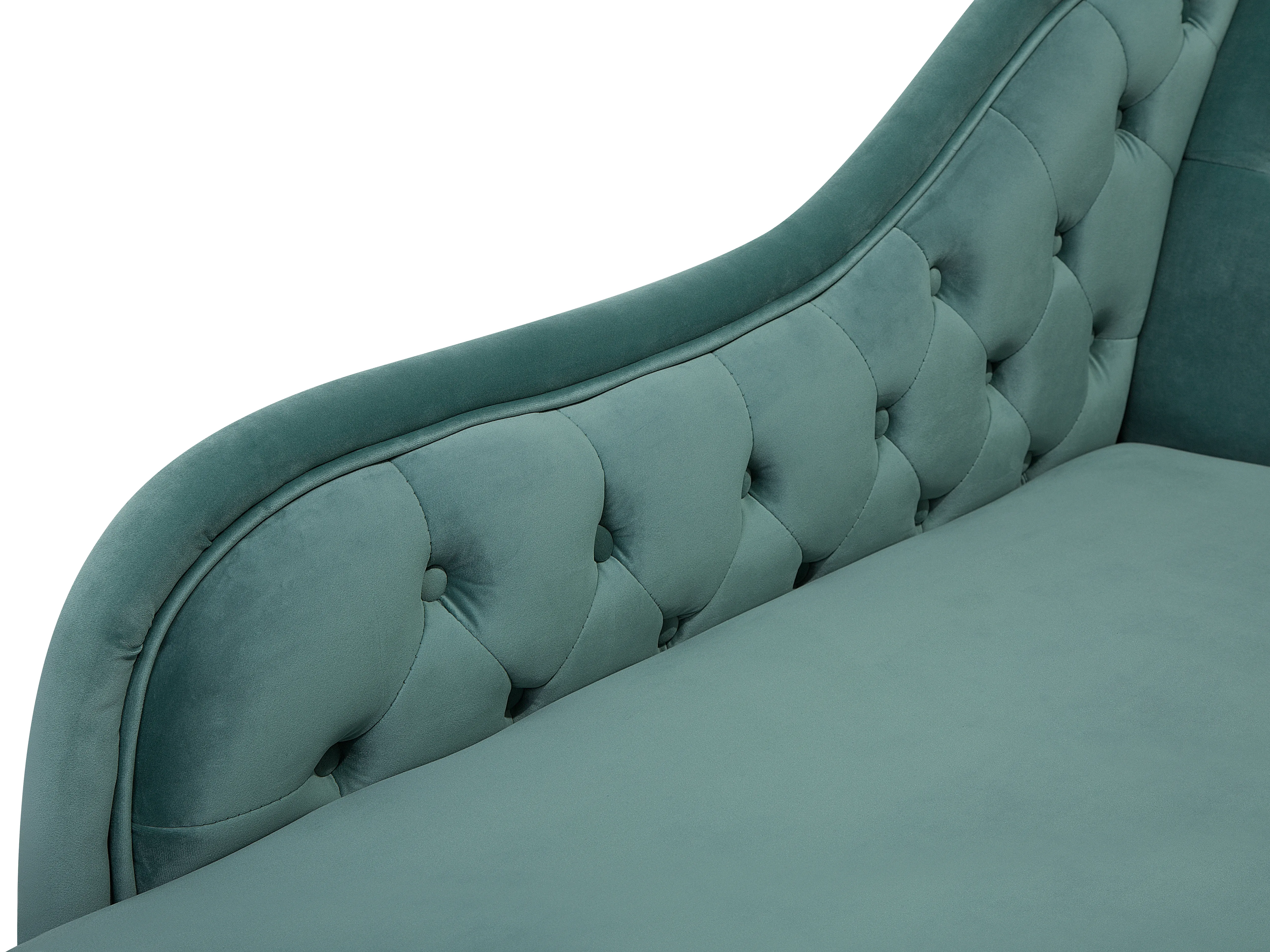 Rechtszijdige chaise longue NIMES Fluweel Mintgroen