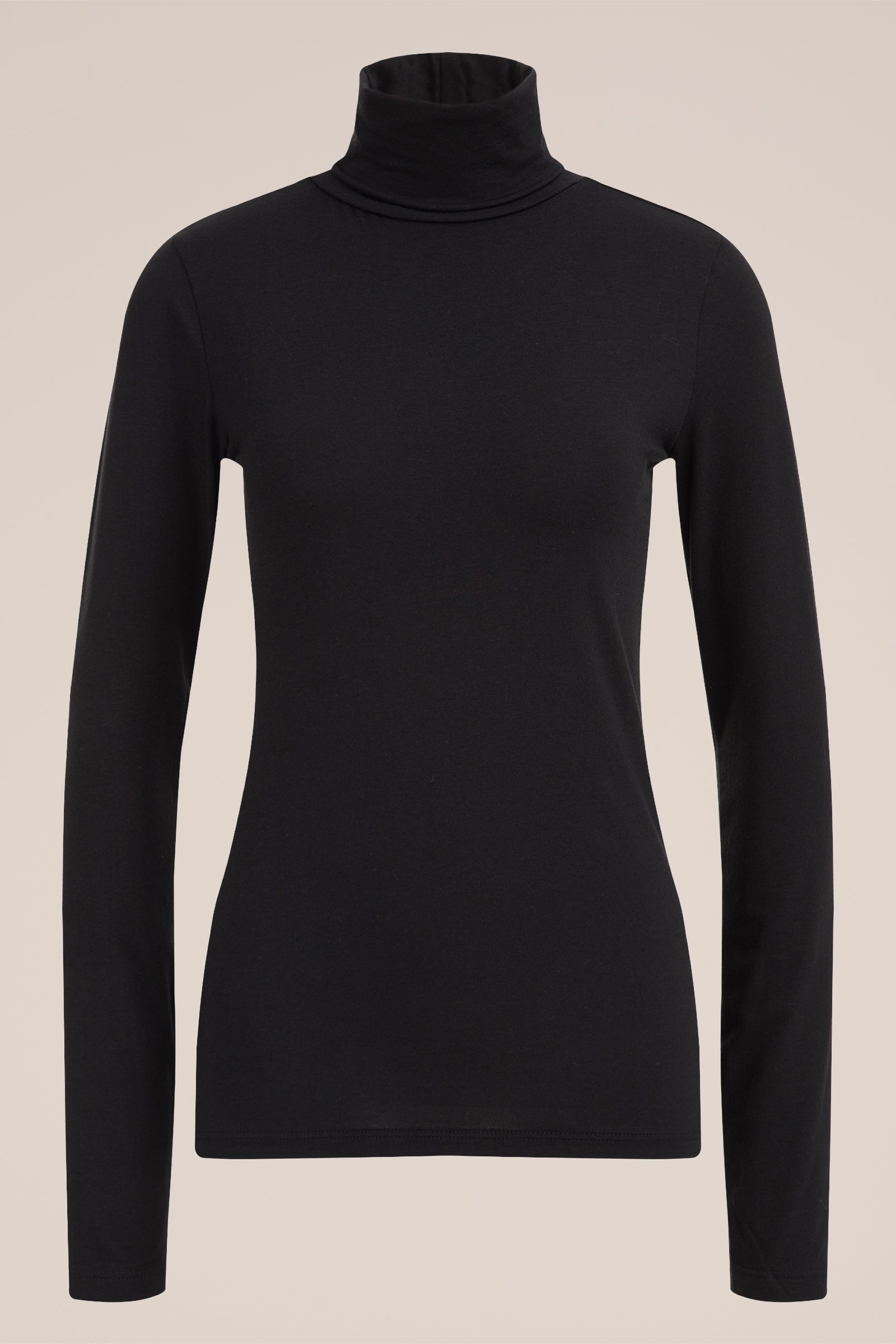 T-shirt met col WE Fashion Zwart