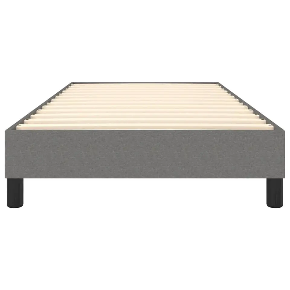 vidaXL - Bed frame met hout lattenbodem - Donkergrijs - Stof - 90x200 cm