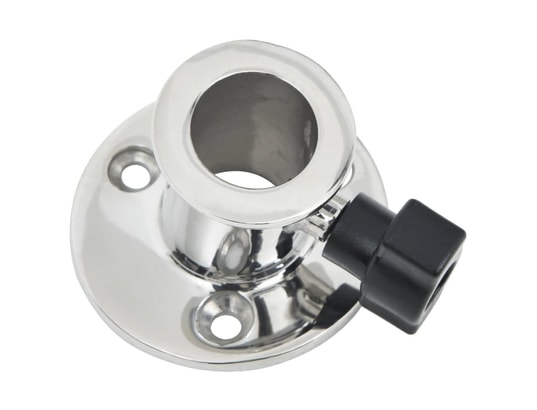 VIDAXL - Base ronde de bimini pour tube de 26 mm 2 pcs inox