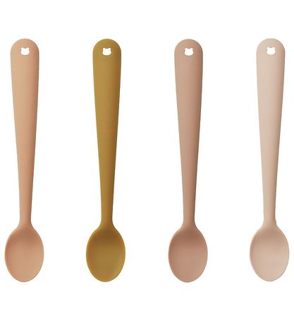 Liewood Löffel - Rohre - 4er-Pack - Silikon - Toskana Rose Multi