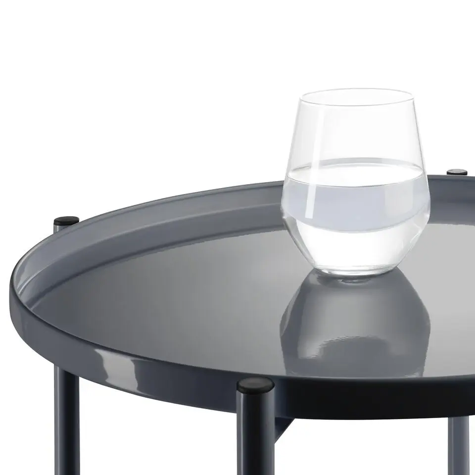 tectake Bijzettafel Canterbury, Donkergrijs