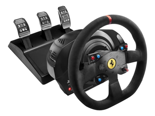 Thrustmaster Ferrari T300 Integral Racing - Alcantara - hjul- og pedalsett - kablet - for PC, Sony PlayStation 3, Sony PlayStation 4, Sony PlayStatio