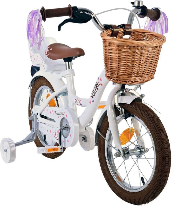 Volare Blossom Kinderfiets - Meisjes - 14 inch - Wit