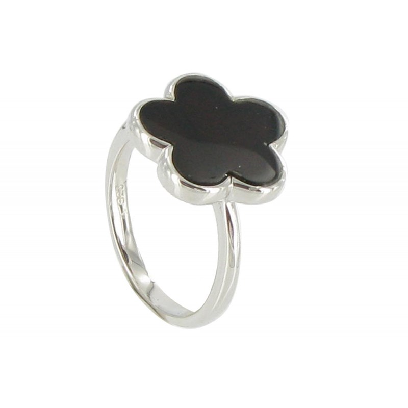 Bague Argent Chance Onyx Noir