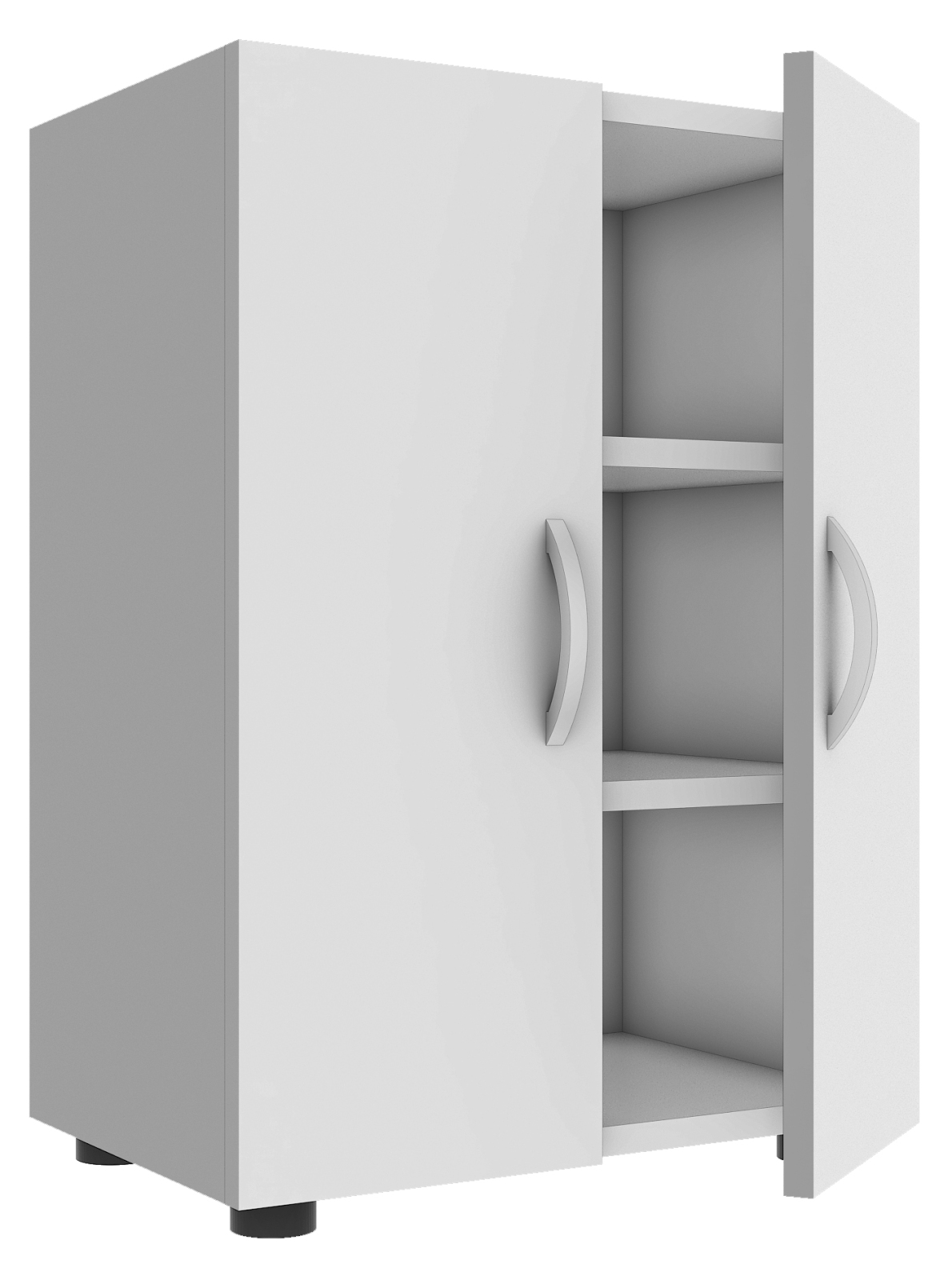Schuhschrank ULAS - weiß - 3 Fächer - 74 cm