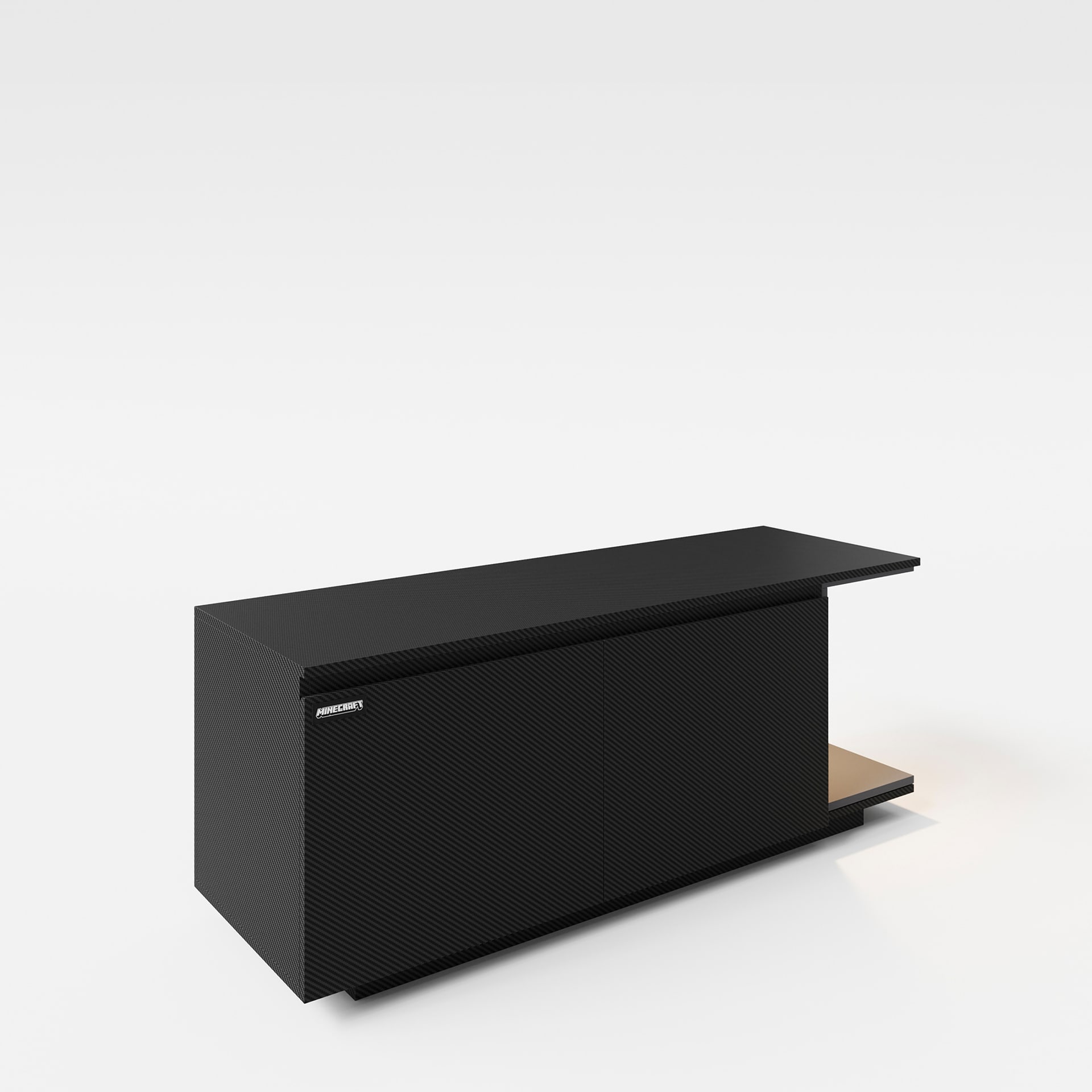 Lowboard MINECRAFT 125 cm schwarz/ grau