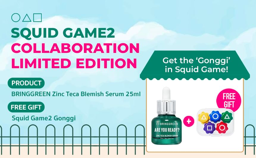 BRENG GROEN - Zinc Teca Blemish Serum Set Squid Game Edition