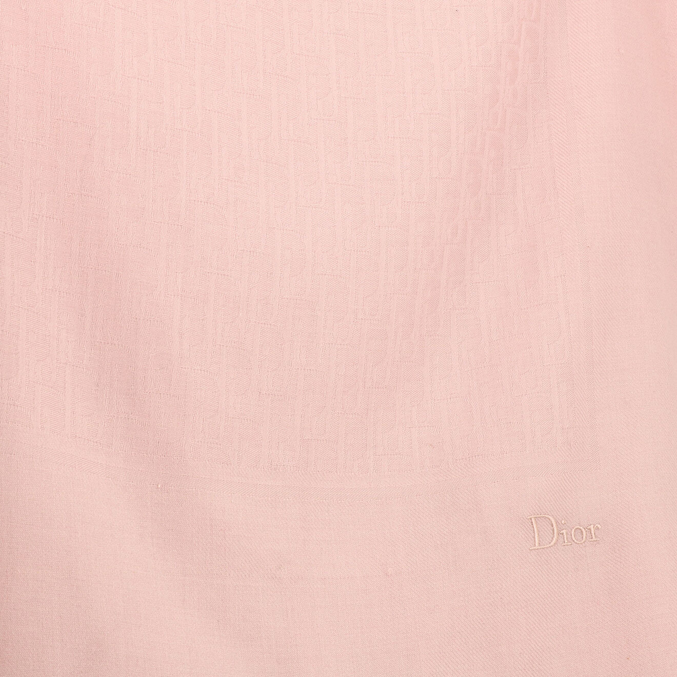 Dior Étole en Soie, Laine & Coton rose clair - Très bon état - 200x110 cm