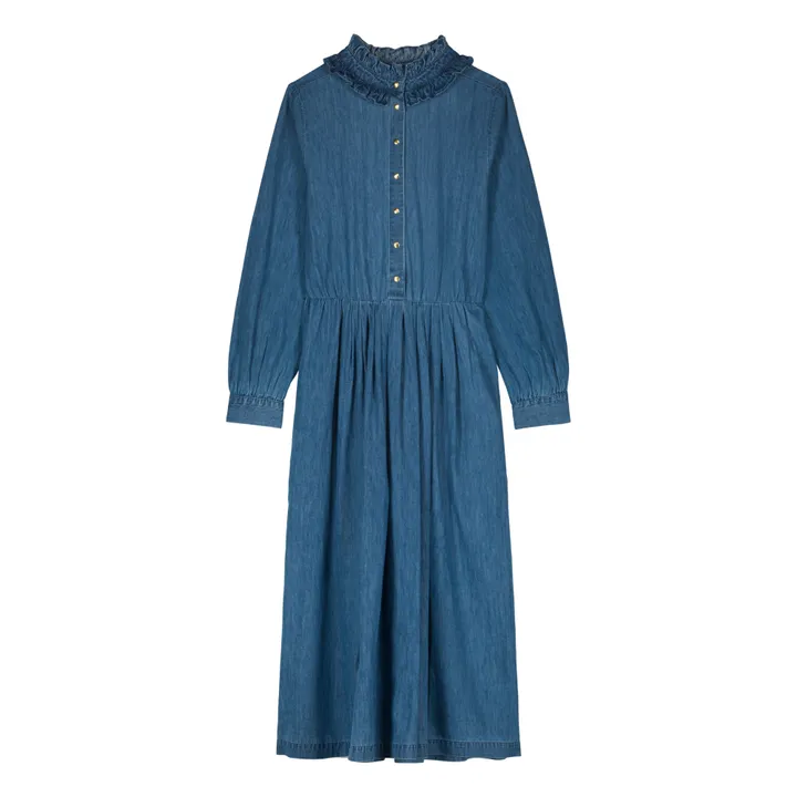 Louis Louise Robe Chambray Marlene - Collection Femme  | Bleu jean