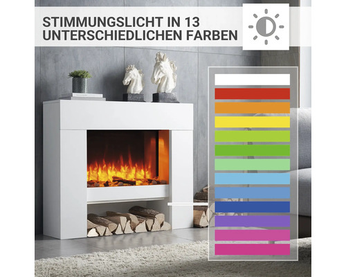 Elektrische haard Balderia Naran wit 2000 watt incl. afstandsbediening