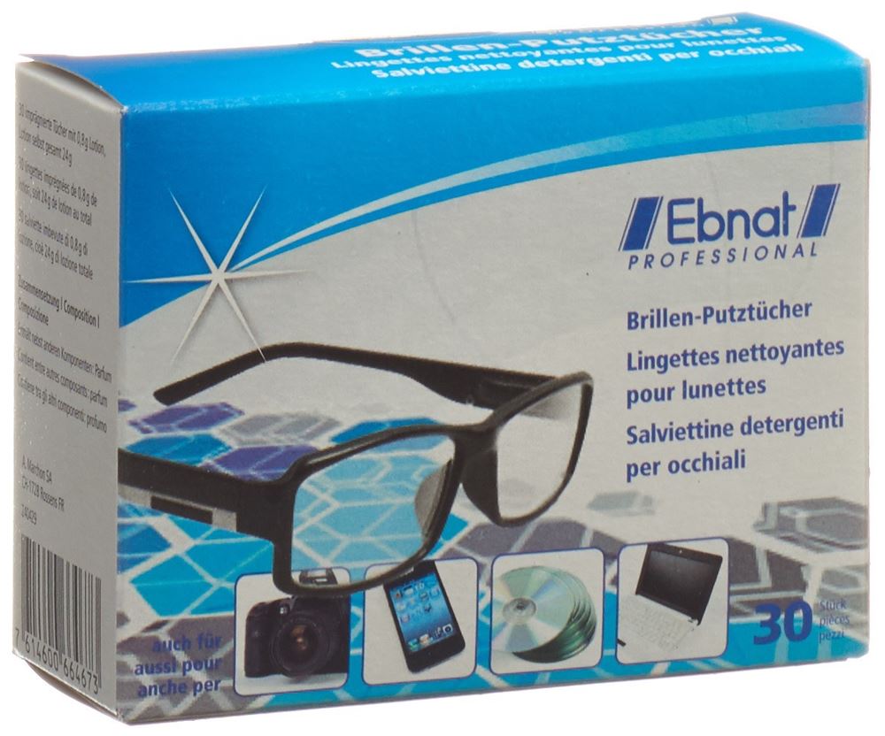 EBNAT Brillen-Putztücher<br>30 Stück