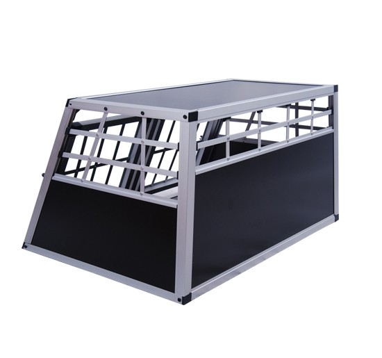 Hundebox Doppelbox Alu S schwarz