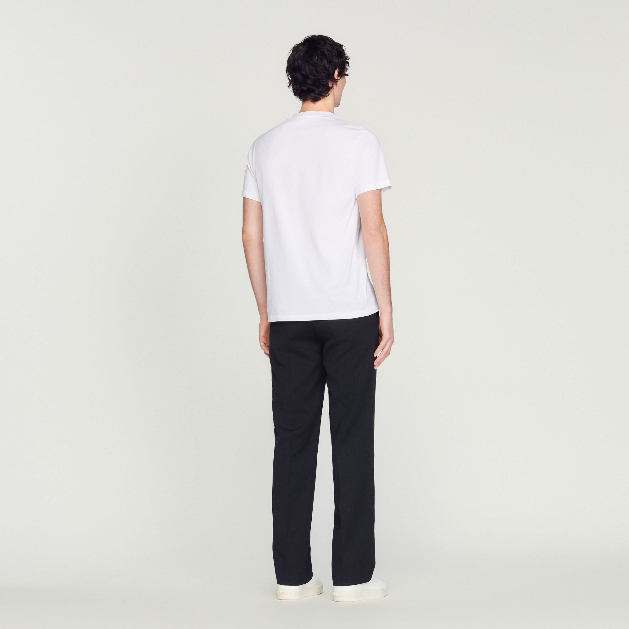 T-shirt brode Sandro en coton biologique