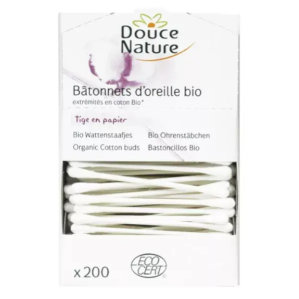 Douce Nature Batonnets d'Oreille Bio 200 unités