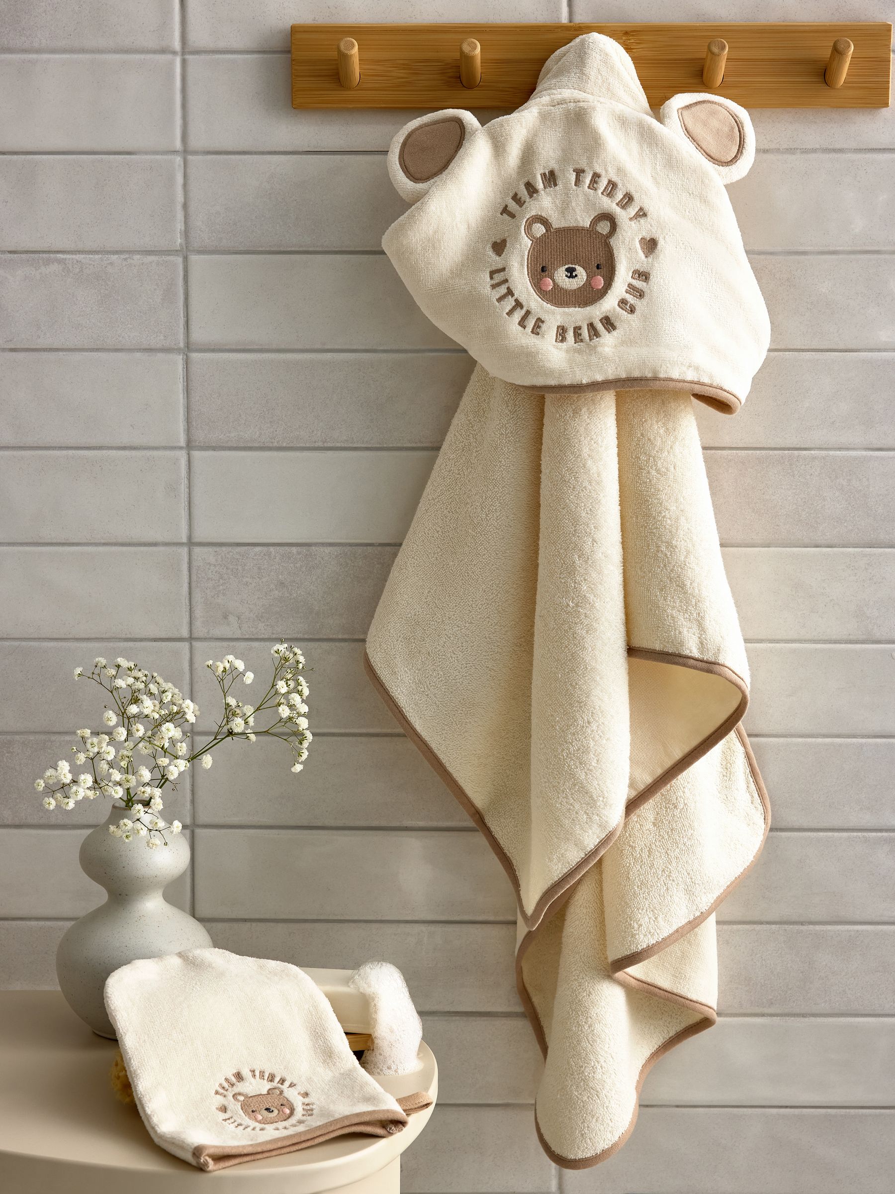 100% katoenen babyhanddoek met capuchon voor pasgeborenen